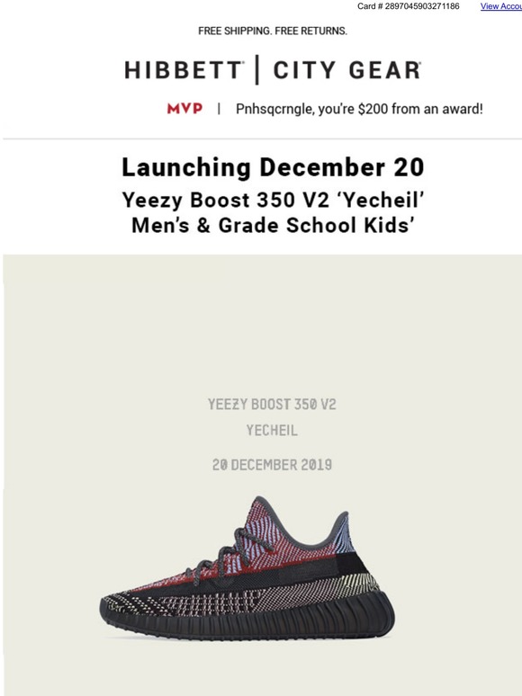 yeezy boost 350 v2 yecheil grade school kids' shoe