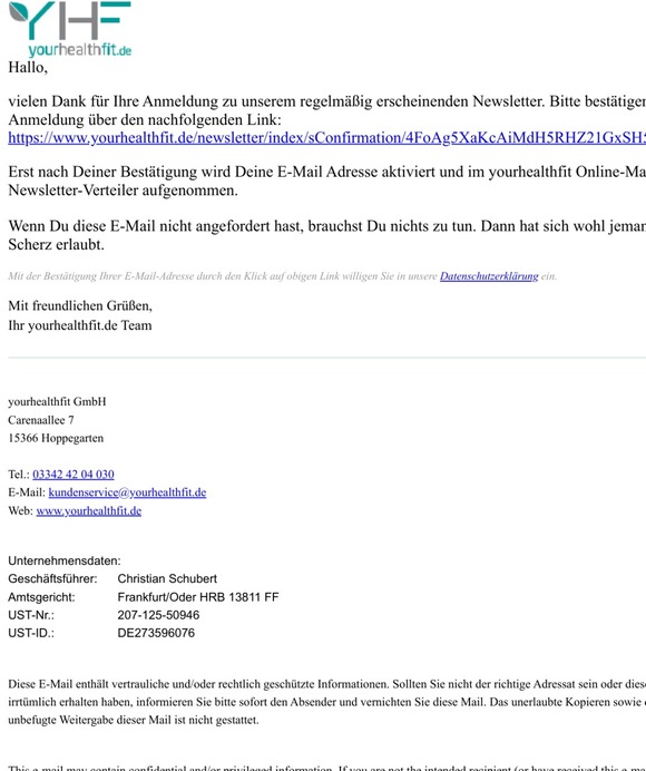 Bitte bestätigen Sie Ihre Newsletter-Anmeldung