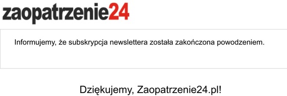 Udana subskrypcja newslettera