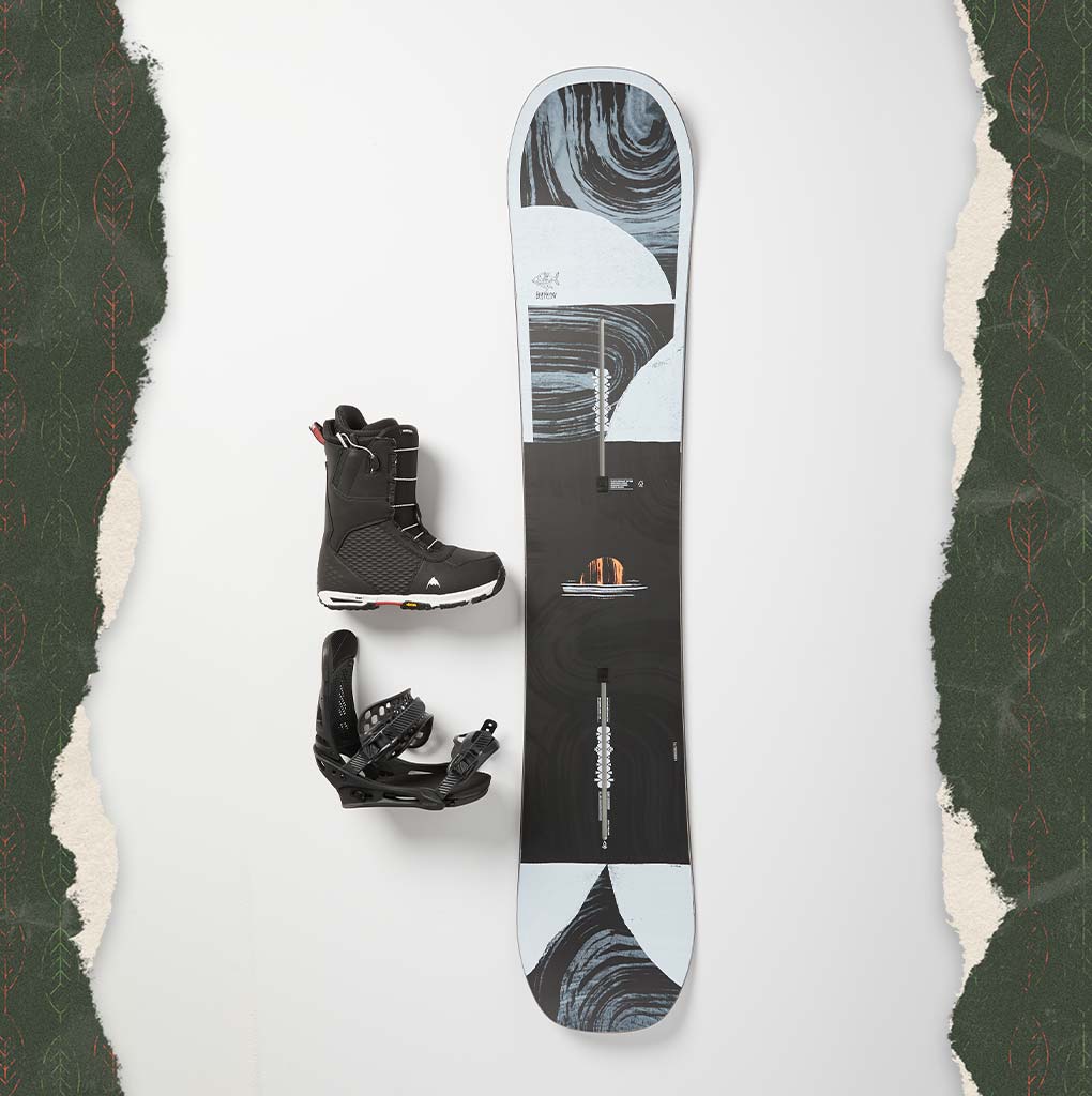 complete snowboard setup