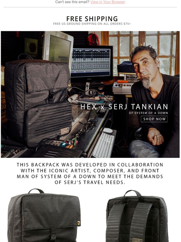 system of a down backpack