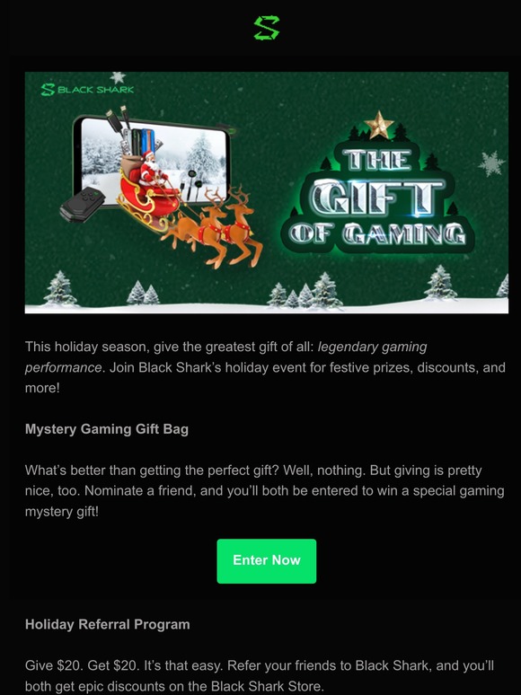 The Gift of Gaming: win a Mystery Gaming Gift Bag from Black Shark!