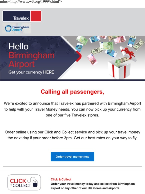 Travelex has landed at Birmingham Airport!
