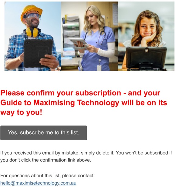 Nearly there... Please Confirm Your Subscription
