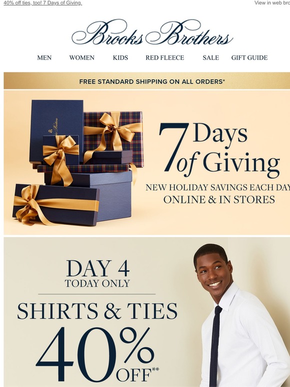 brooks brothers 7 days of giving 2019