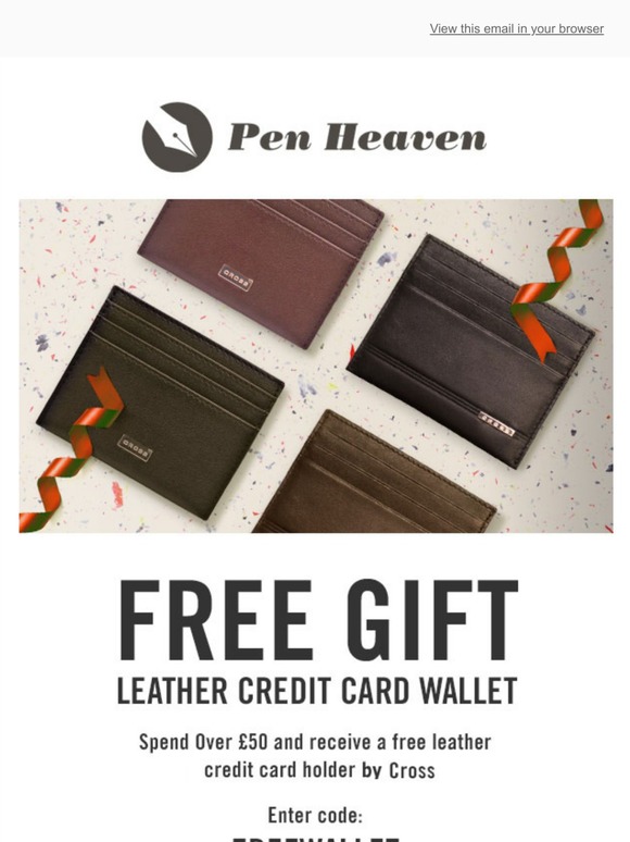 Pen Heaven Free Gift Leather Credit Card Wallet A Rocking Stocking Milled