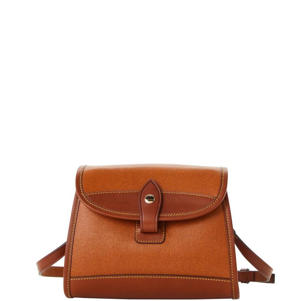 camden saffiano flap crossbody