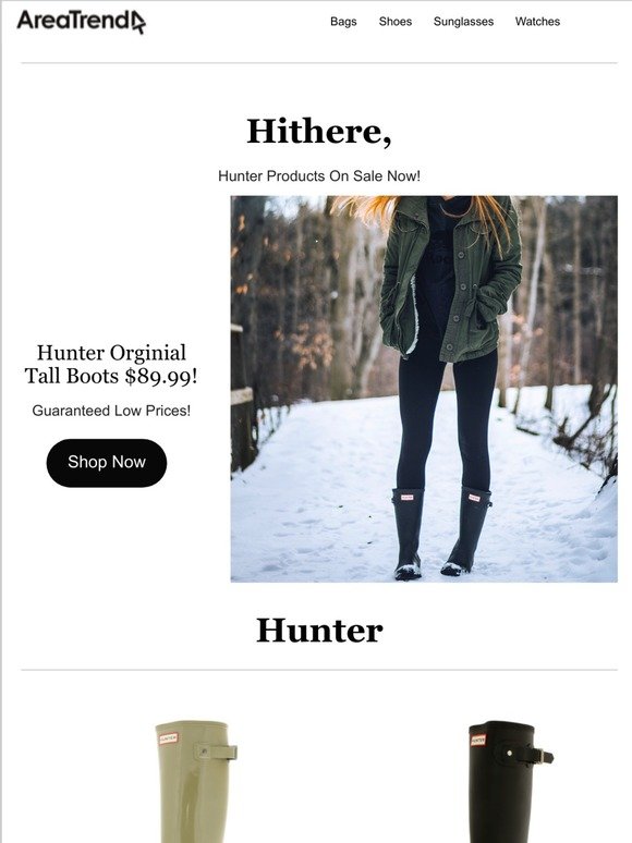 Hunter Original Tall Boots $89.99!
