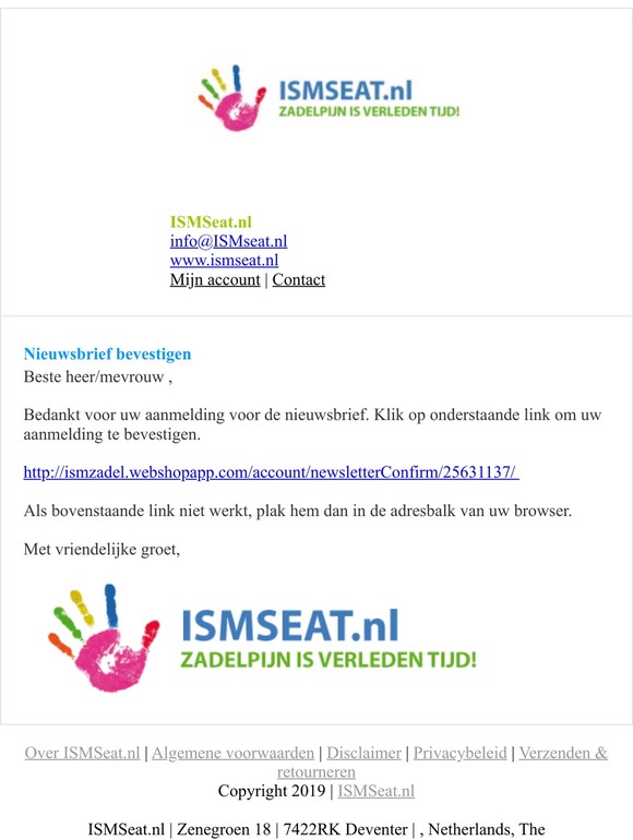 Nieuwsbrief bevestigen
