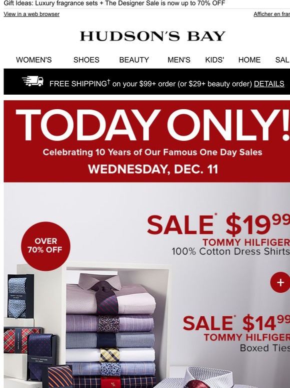 hudson bay tommy hilfiger sale