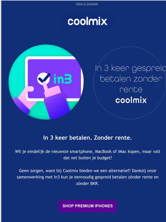 Nieuwe iPhone in 3 keer gespreid betalen, zonder rente!