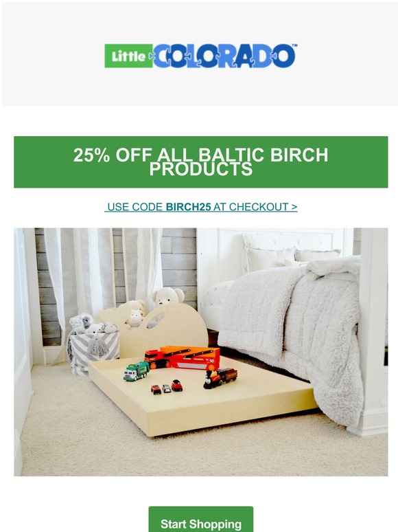 Only a few hours left! Don't miss 25% off all birch products!