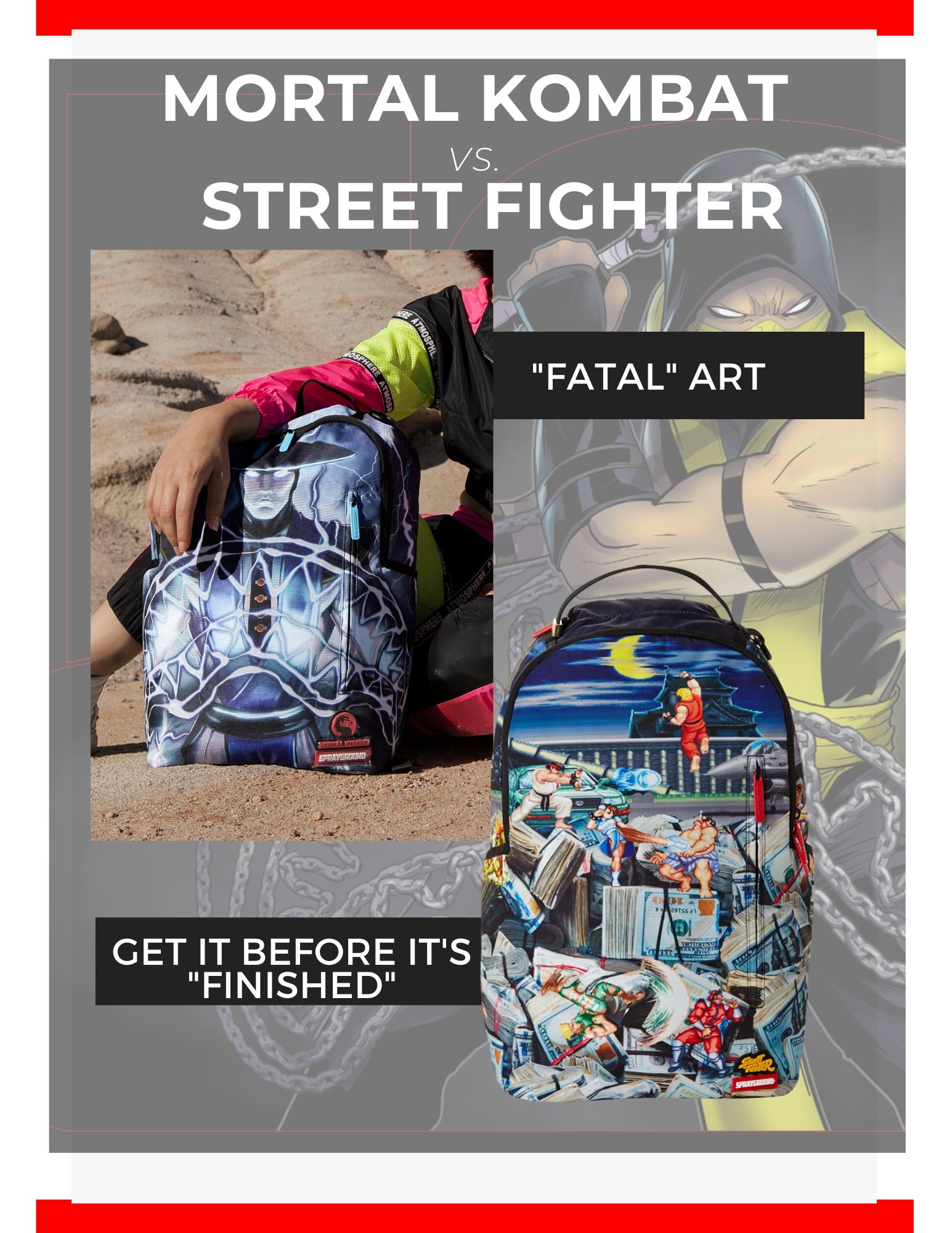 sprayground mortal kombat