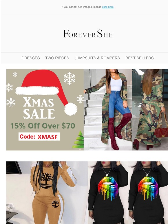 Congrats! You win 15% Coupon from ForeverShe!