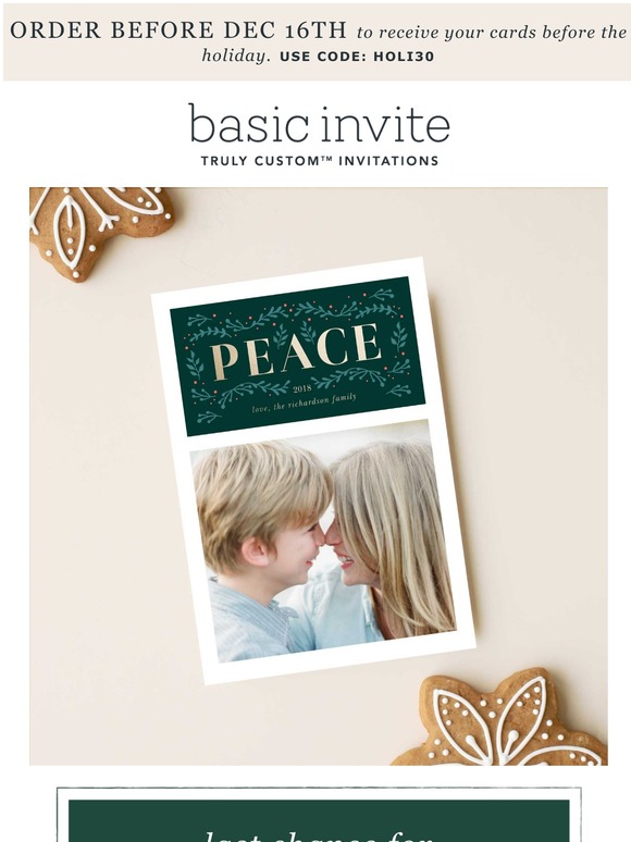 Last Chance for 30% Off Your Holiday Cards