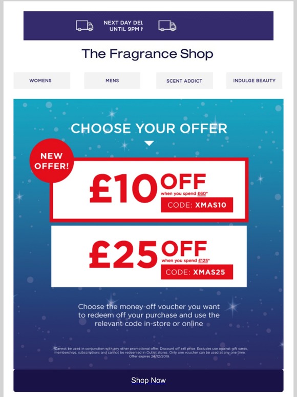 the fragrance shop voucher