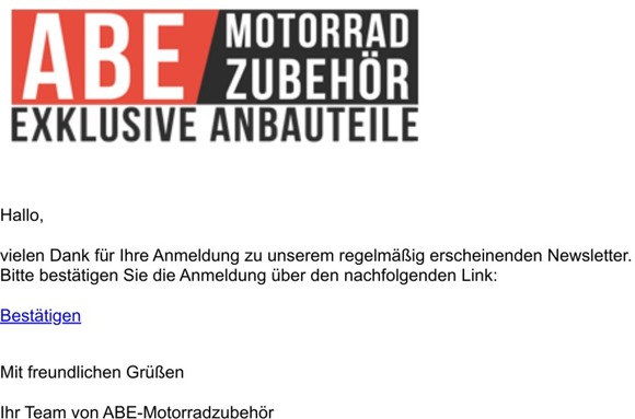 Bitte bestätigen Sie Ihre Newsletter-Anmeldung