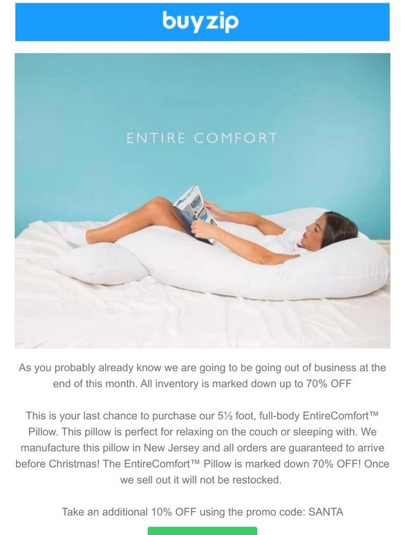 Get Your 5½ Foot Full Body Pillow For 70% OFF!