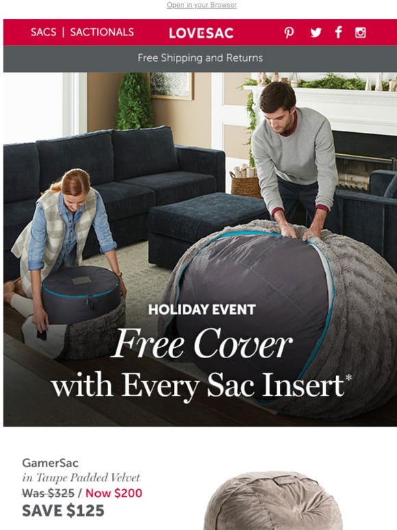 LoveSac Ho! Ho! Ho! 🎅🎅🎅 Get a Sac and save some dough! Milled