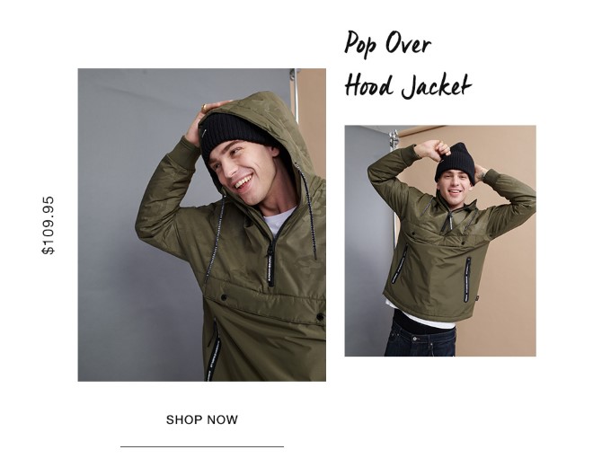 surplus goods pop over hood jacket
