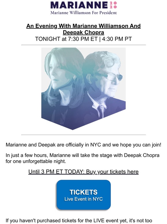 Today's the day: Marianne and Deepak together