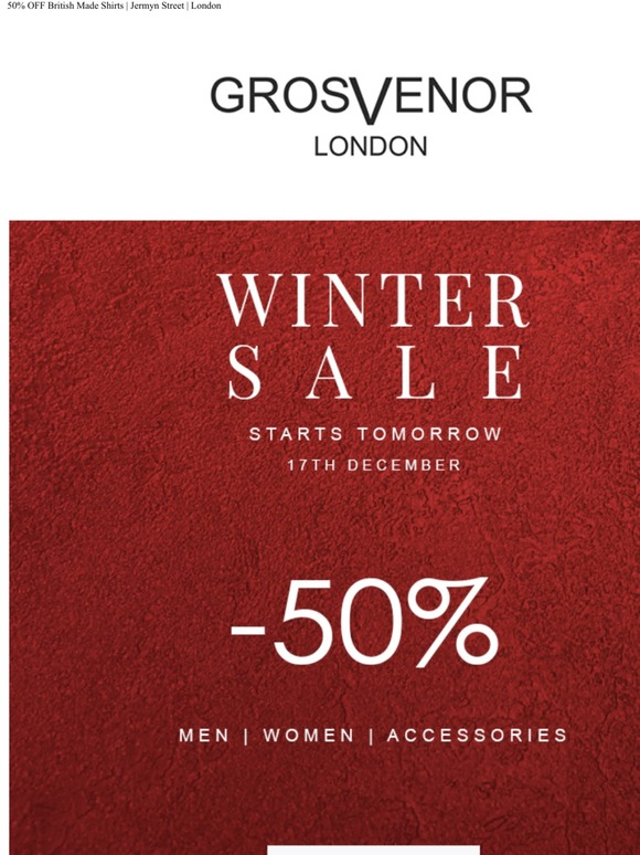 Winter Sale Starts In Store Tomorrow - Online now