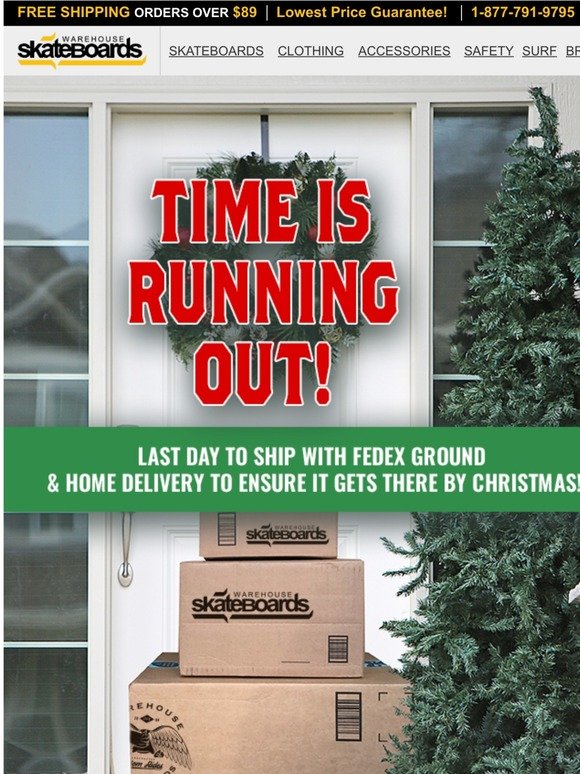 Last Day to Ship with Fedex Ground!