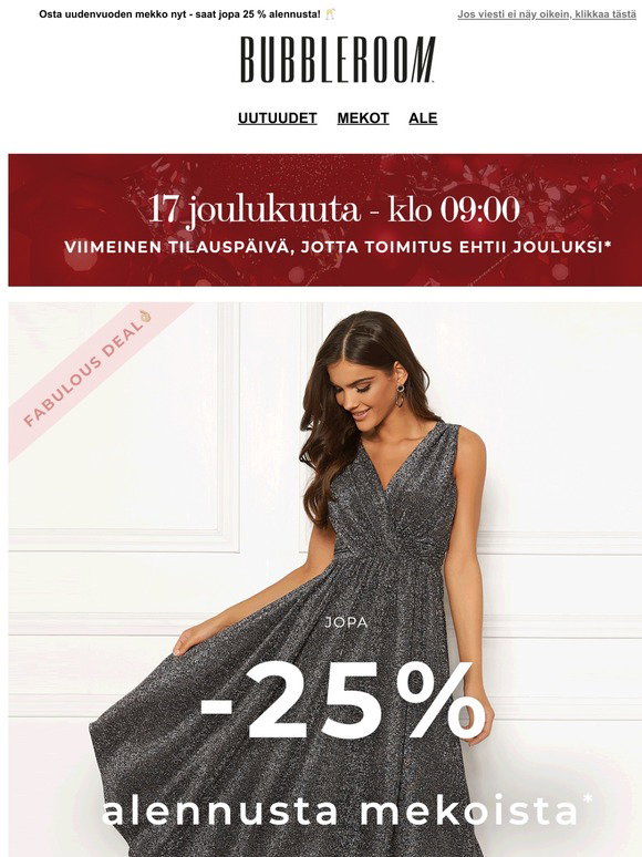Bubbleroom FI: Osta uudenvuoden mekko nyt - saat jopa 25 % alennusta! ? |  Milled