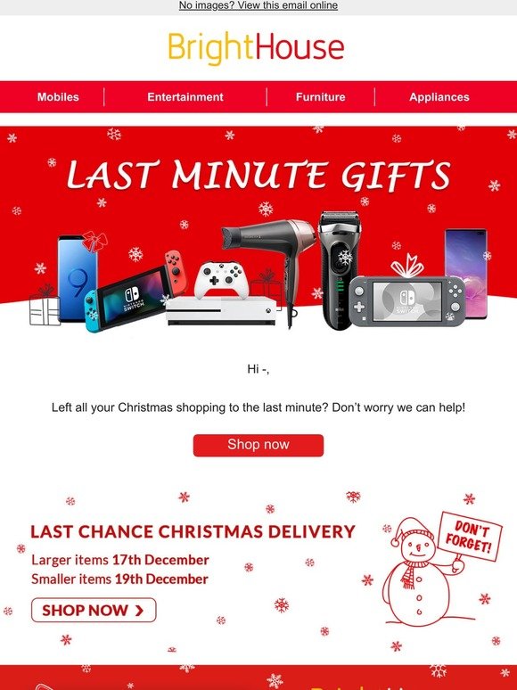Christmas delivery ends Thursday!