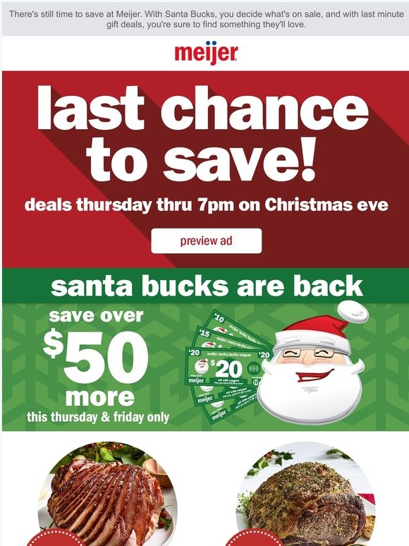 Meijer Santa Bucks + Last Minute Gift Deals Milled
