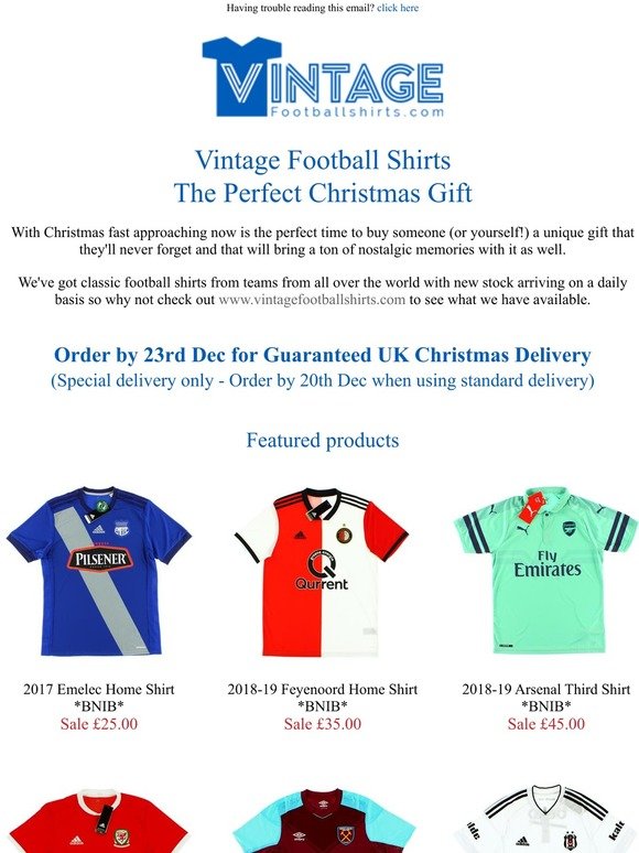Vintage Football Shirts - The Perfect Christmas Gift