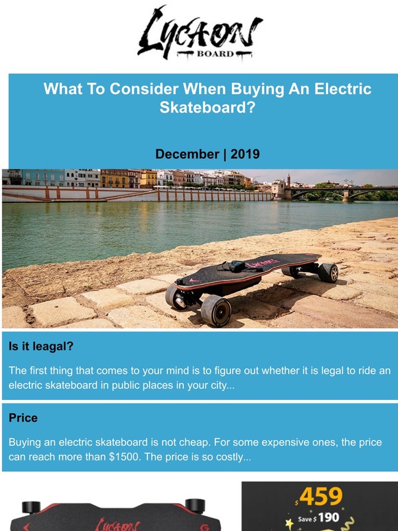What To Consider When Buying An Electric Skateboard