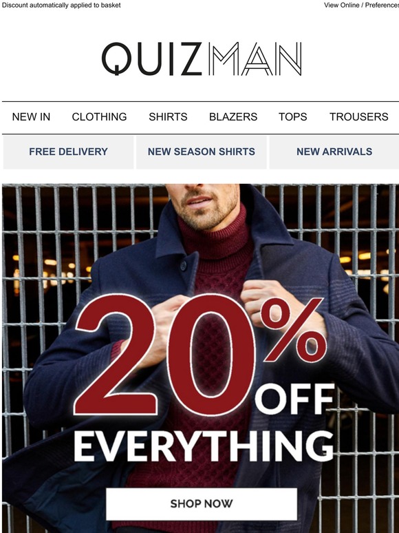 20% OFF EVERYTHING ⚡️ Hurry, ends midnight ⏰