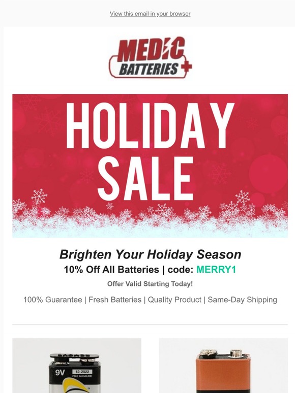 Don't Forget - 10% Off Holiday Sale Starts Today