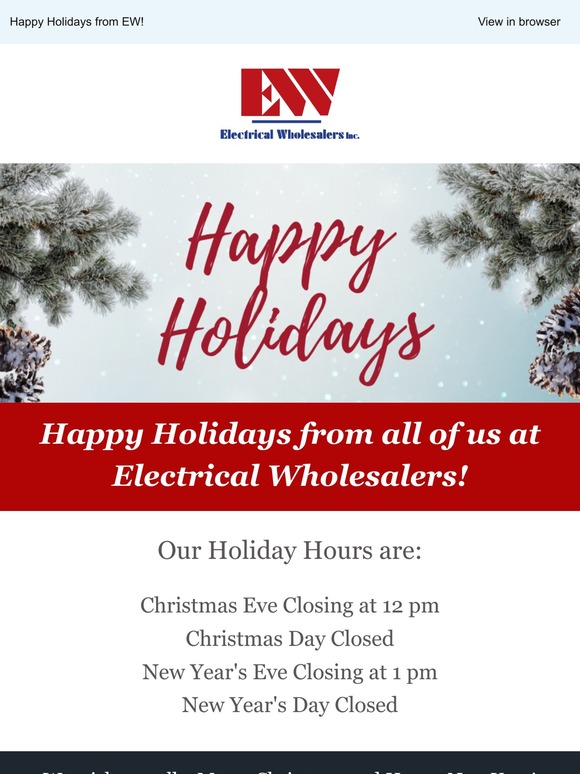 Happy Holidays from EW!