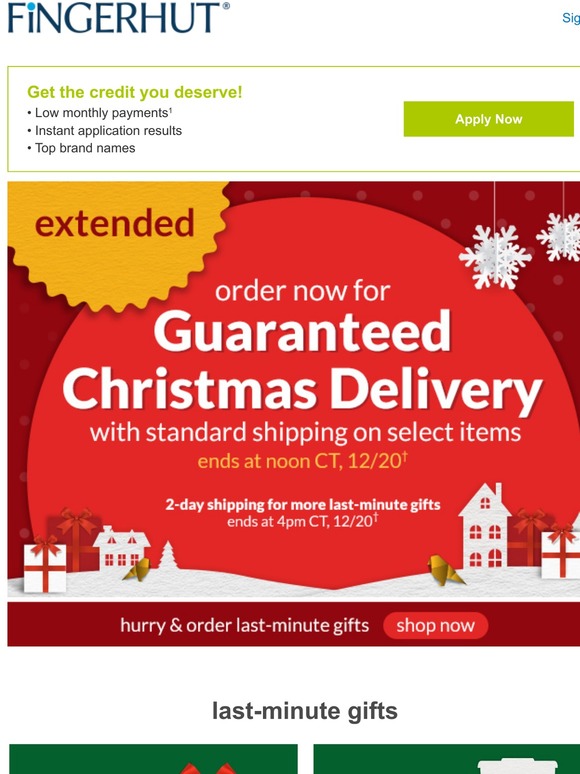 Fingerhut Fingerhut NOW EXTENDED Christmas Delivery Milled