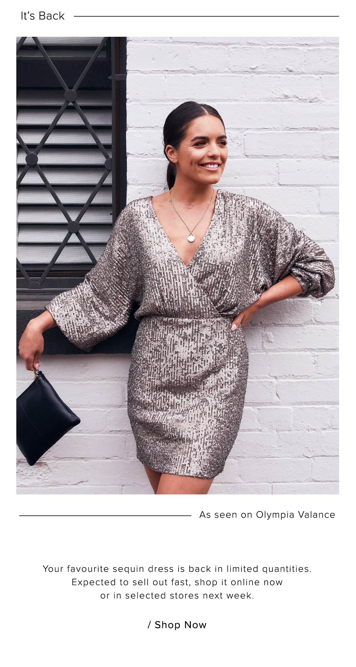 The Sequin Mini Dress is back ...