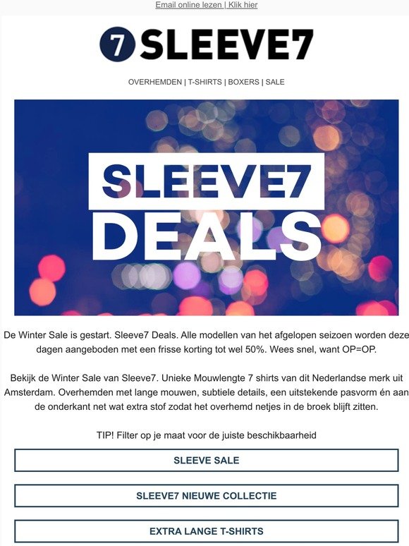 Sleeve7 Deals - Alle Mouwlengte7 Overhemden in de Sale!