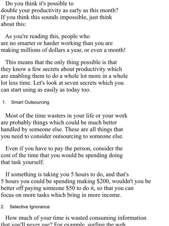7 Secrets to Double Your Productivity