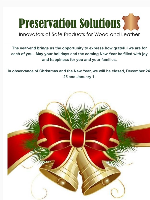 Seasons Greetings from Preservation Solutions, LLC