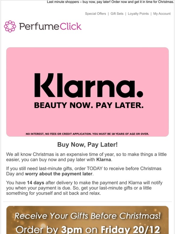 buy perfume with klarna