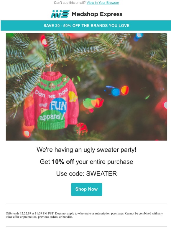 It's an Ugly Sweater Party!