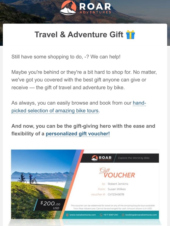 🎁 Give the experience of a lifetime