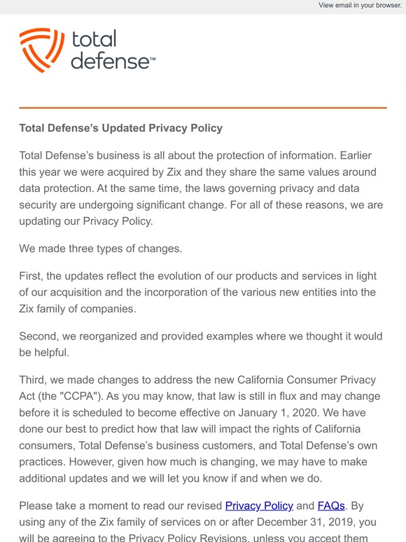 Privacy Policy Notice