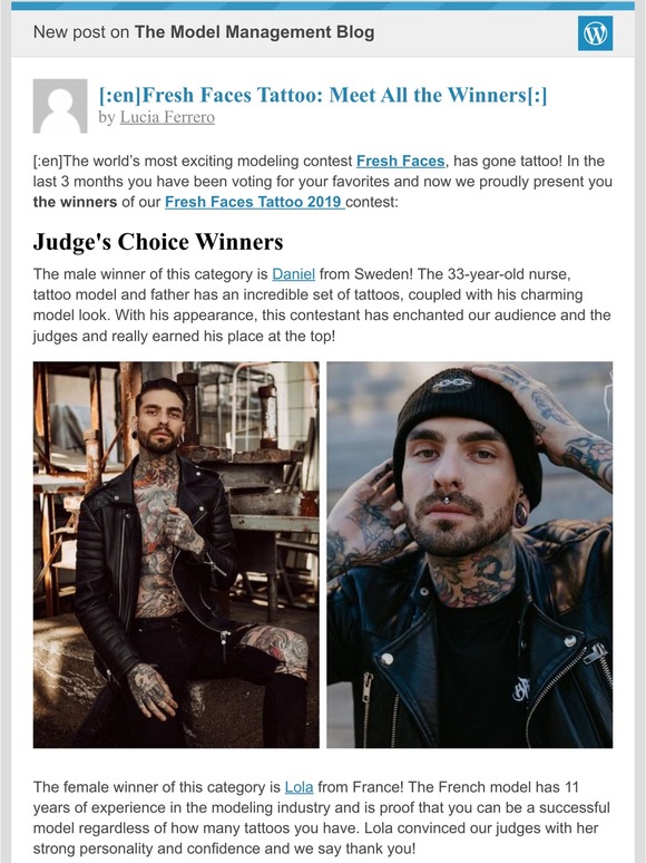 [New post] [:en]Fresh Faces Tattoo: Meet All the Winners[:]