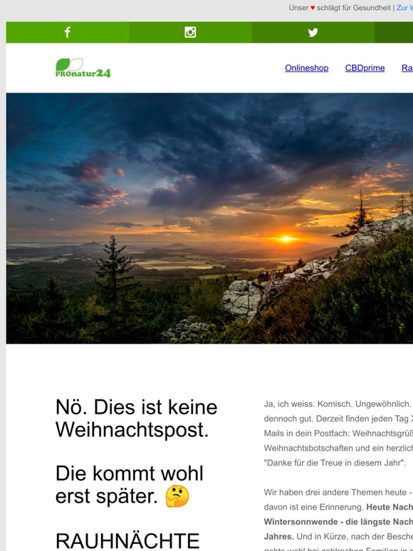 🌜 Nö. Keine Weihnachtspost. Es geht um HEUTE.