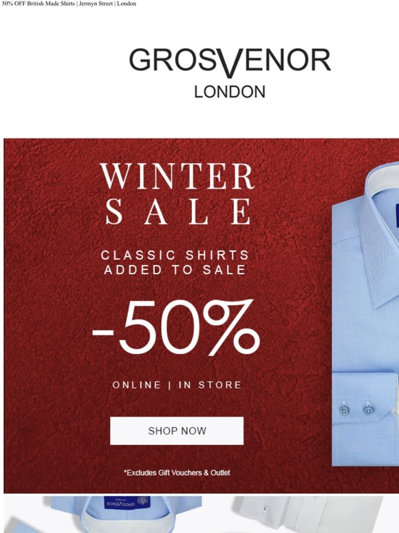 50% OFF - Classic Shirts Added to the Sale