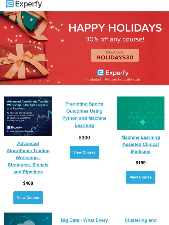 Happy Holidays : Get 30% off sitewide (Use code HOLIDAYS30)