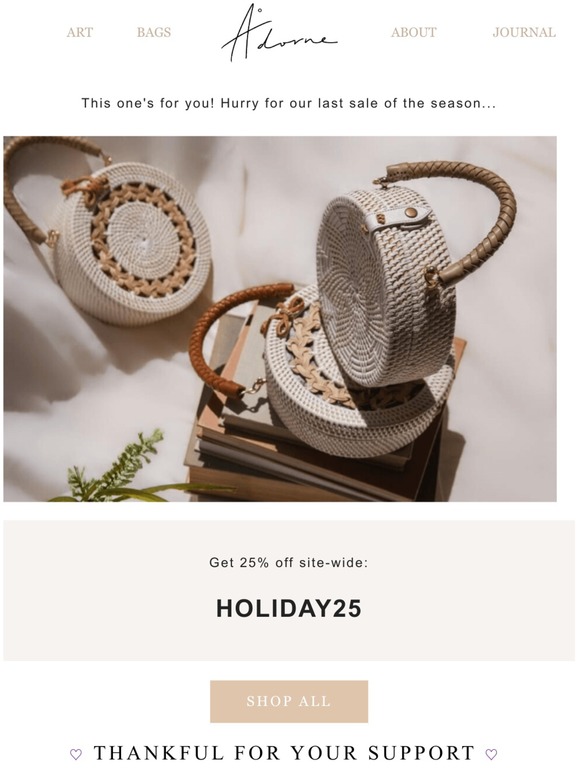 Treat Yourself: 25% off Ends Soon.