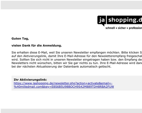 Ihre Newsletteranmeldung